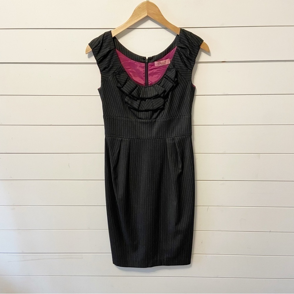 Eliza J | Bodycon Pinstripe Mini Cap Sleeve Dress Size 2